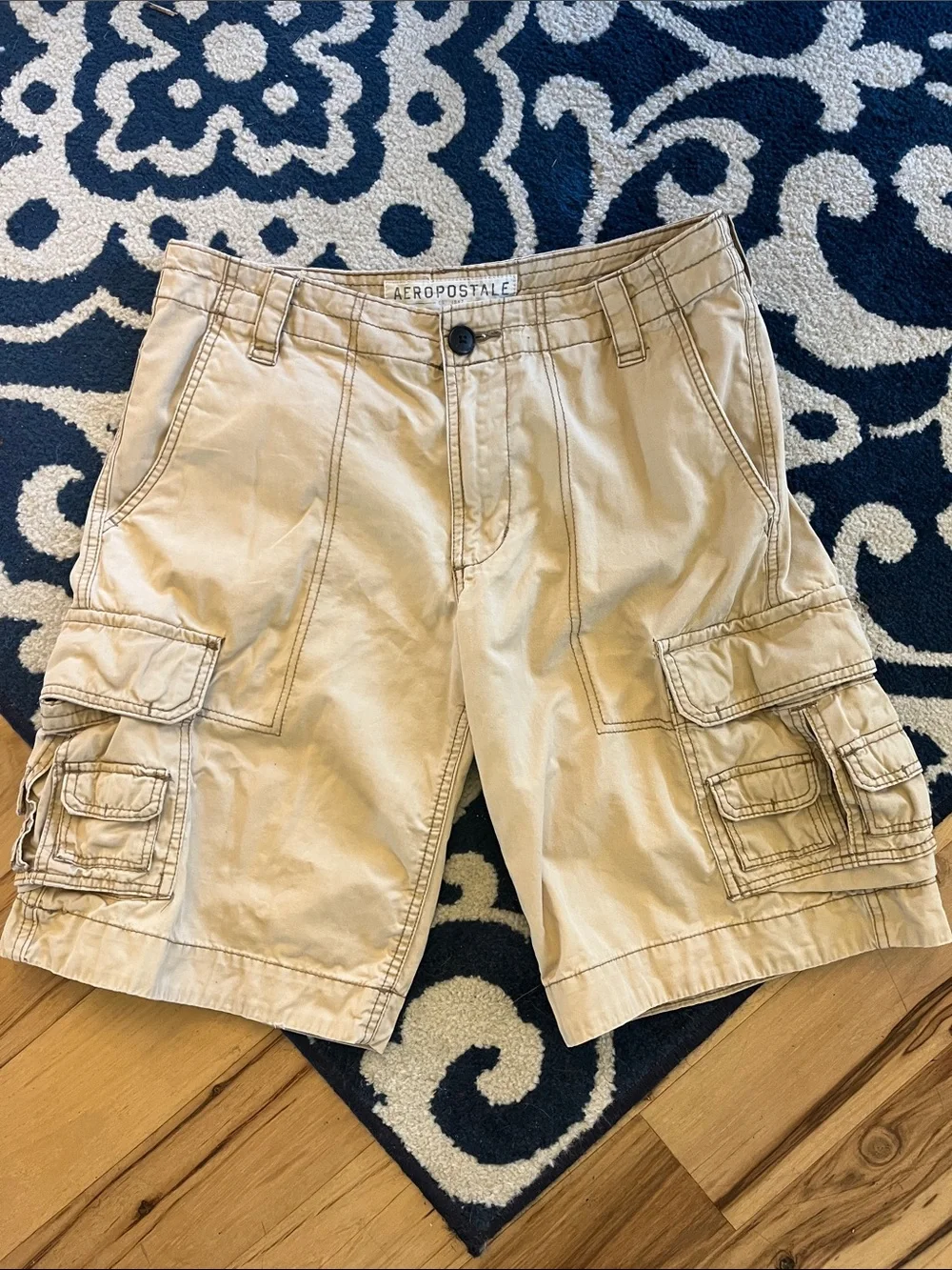 Aeropostale Beige Cargo Shorts for Men